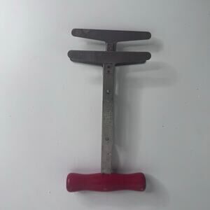 Vintage Foley Red Handle Food Chopper Spring Loaded Stainless Steel Blades